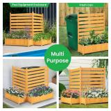Fortuno Outdoor Air Conditioner Fence/Privacy Screen with Planter Box (2 Panels)