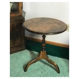 Solid Wood Round Side Table (smoke free and table only)