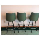 3 - Swivel Bar Stools with Vinyl Cushioned Seats - Smoke Free