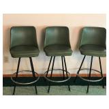 3 - Swivel Bar Stools with Vinyl Cushioned Seats - Smoke Free