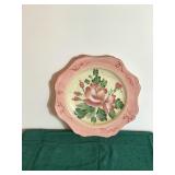 Certified International Large Decorative Plate with Flowers