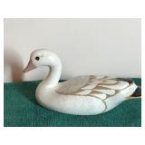 2 - Wood Hand Carved Goose Decoys Signed & Dated By Artist  - Sow Goose & Canadian Goose