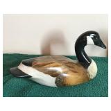 2 - Wood Hand Carved Goose Decoys Signed & Dated By Artist  - Sow Goose & Canadian Goose