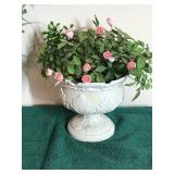 2 - Plant Holders / Vases with Imitation Flowers