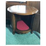 Mersman Round Wood Side Table with Storage - Smoke free