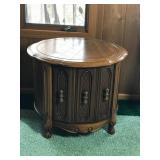 Mersman Round Wood Side Table with Storage - Smoke free