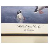 Framed, Signed and Numbered Les Kouba Print - “Mallards Visit Excelisior” - 445/2000