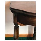 Vintage Wood Cloverleaf Side Table - smoke free - see description for more info