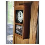 Terry Redlin Battery Operated Clock - Has Mallards Flying over Pond By Cabin