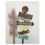 Small Wooden Decorative Sign for the Cabin - Camp Bear Paw - To the Lake and More