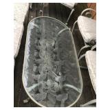 Large Patio Set - 6 Chairs - 2 Rocking Chairs - 1 Oval Table and 1 Bench