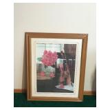 Wall Hanging Picture - Peaceful Picture with Violin on Chair with Flowers
