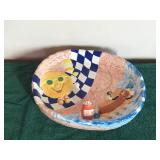 Hand Painted Hotdog & Hamburger Serving Platter by Cardinal Inc USA-Knicks