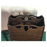 Vintage Wood Magazine Rack