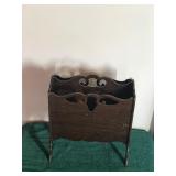 Vintage Wood Magazine Rack