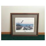 Framed, Signed and Numbered Print By Jerry Raedeke - “Wake Up Call” - 673/999