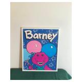Kids Barney Wall Hanging Picture