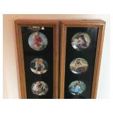 12 - Pemberton & Oaks Collector Miniature Plates in Wall Hanging Display Cases