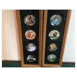 12 - Pemberton & Oaks Collector Miniature Plates in Wall Hanging Display Cases
