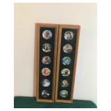 12 - Pemberton & Oaks Collector Miniature Plates in Wall Hanging Display Cases