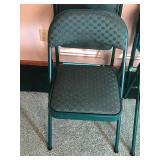4 - Metal Framed with Cushioned Seats and Backs Fold Up Chairs