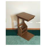 Solid Wood Side Table with Magazine Rack