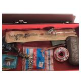 Tackle Box Full of Collectible Fishing Lures and More - Wooden Lures - Vintage Fishing Spoons - Wood Bobbers and More
