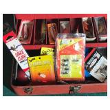 Tackle Box Full of Collectible Fishing Lures and More - Wooden Lures - Vintage Fishing Spoons - Wood Bobbers and More