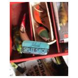Tackle Box Full of Collectible Fishing Lures and More - Wooden Lures - Vintage Fishing Spoons - Wood Bobbers and More