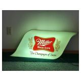 Vintage Miller High Life Lighted Beer Sign - “The Champagne of Beers”
