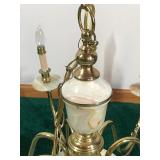 Brass Frame with Marble Stone Chandelier