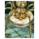 Brass Frame with Marble Stone Chandelier