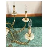 Brass Frame with Marble Stone Chandelier