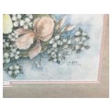 Framed, Signed and Numbered Picture by Van Hoose - “Iris and Dogwood” - 357/1250