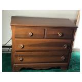 Vintage Solid Wood 3 Drawer Dresser - smoke free