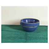 Old Antique Vintage Blue Red Wing Shoulder Bowl 7 Inch Scalloped Kitchen Mixing Baking Bowl