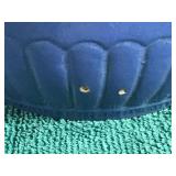 Old Antique Vintage Blue Red Wing Shoulder Bowl 7 Inch Scalloped Kitchen Mixing Baking Bowl