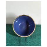 Old Antique Vintage Blue Red Wing Shoulder Bowl 7 Inch Scalloped Kitchen Mixing Baking Bowl