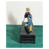 Vintage Birdie Put Cast Iron mechanical Bank Fully functional - Also has some change in it