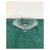 Vintage 2 Handle Footed Candy Dish - Uranium - Glows green in the dark when hit with a black light