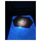 Vintage 2 Handle Footed Candy Dish - Uranium - Glows green in the dark when hit with a black light