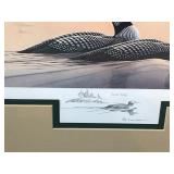 Framed, Signed and Numbered Print by Jerry Raedeke - “Loon Song” - 616/999