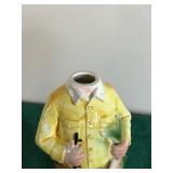 Vintage Fisherman Figural Musical Decanter Bottle Japan Ceramic - An Ordinary Worm