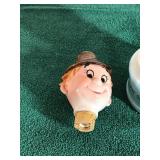 Vintage Fisherman Figural Musical Decanter Bottle Japan Ceramic - An Ordinary Worm