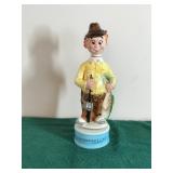 Vintage Fisherman Figural Musical Decanter Bottle Japan Ceramic - An Ordinary Worm