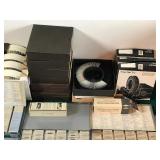 Large Lot of Vintage Slide Files for Projector with Slides and More