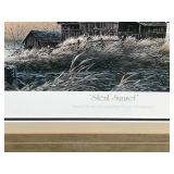 Framed, Signed and Numbered Print by Terry Redlin - “Silent Sunset - Small Flock of Canadian Geese (Honkers) - 333/960