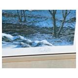 Framed, Signed and Numbered Print by Terry Redlin - “Breaking Away - Hungarian Partridge (Huns) and Wood Pile” - 333/960