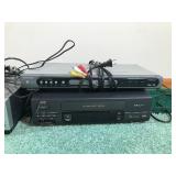 Quasar VHS Recorder and Player / JVC VHS Player / Magnavox DVD player
