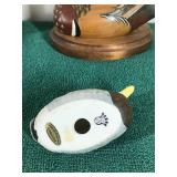 4 - Collectible Duck Figurines - 2 are Wood and Signed on the bottom